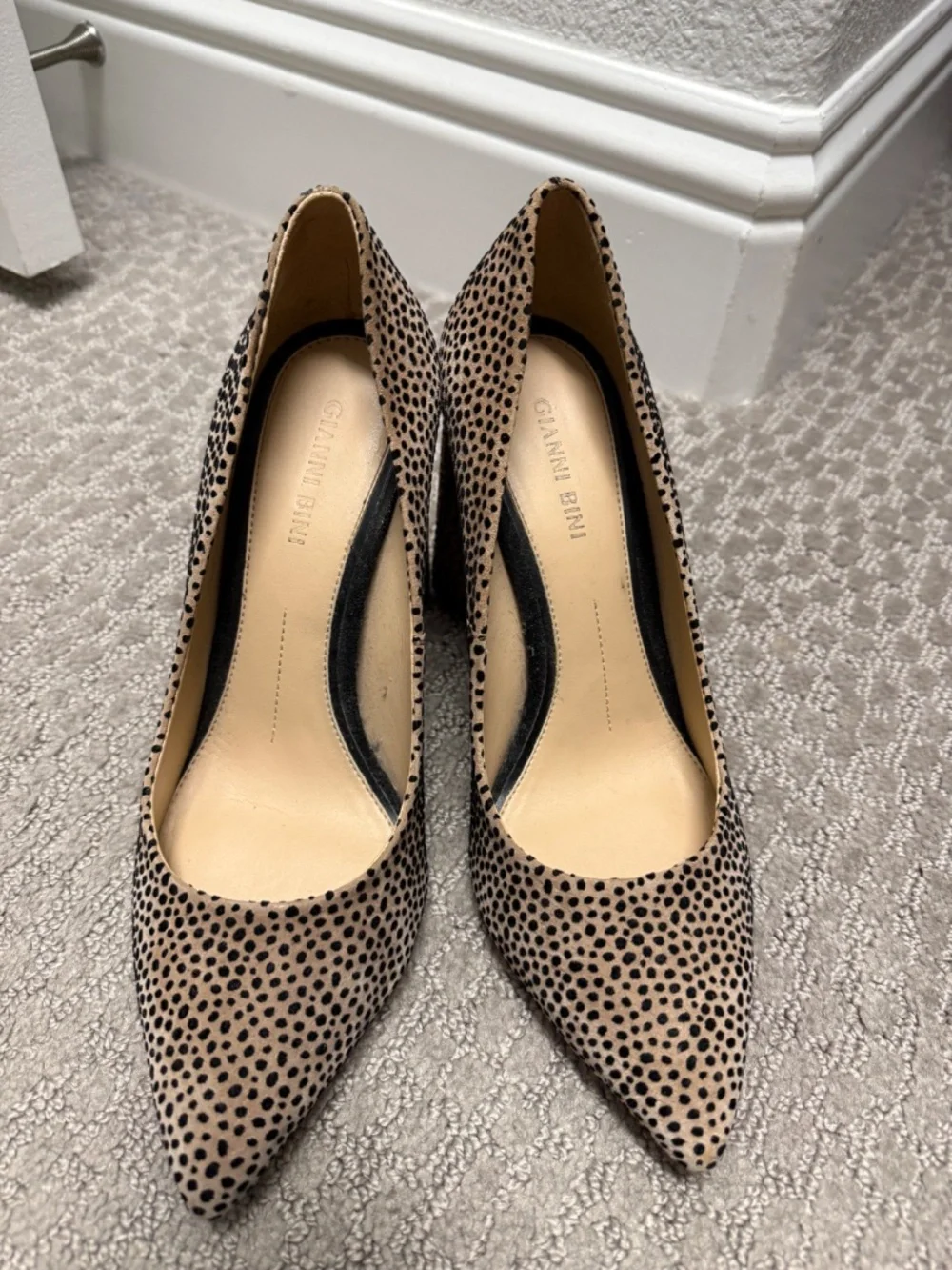 GIANNI BINI Printed Block Heel Pumps